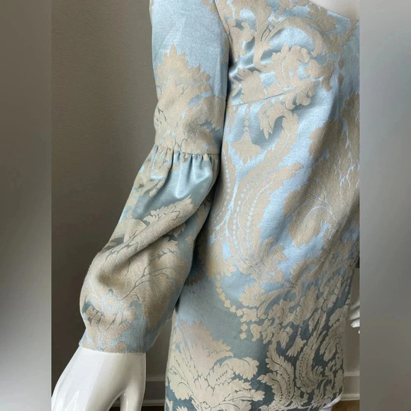 Lotusgrace Bell Sleeve Damask Cocktail Dress size 2 - Picture 2 of 13